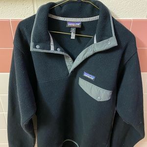 Black Patagonia Fleece Oversized Pull-over Jacket size xs